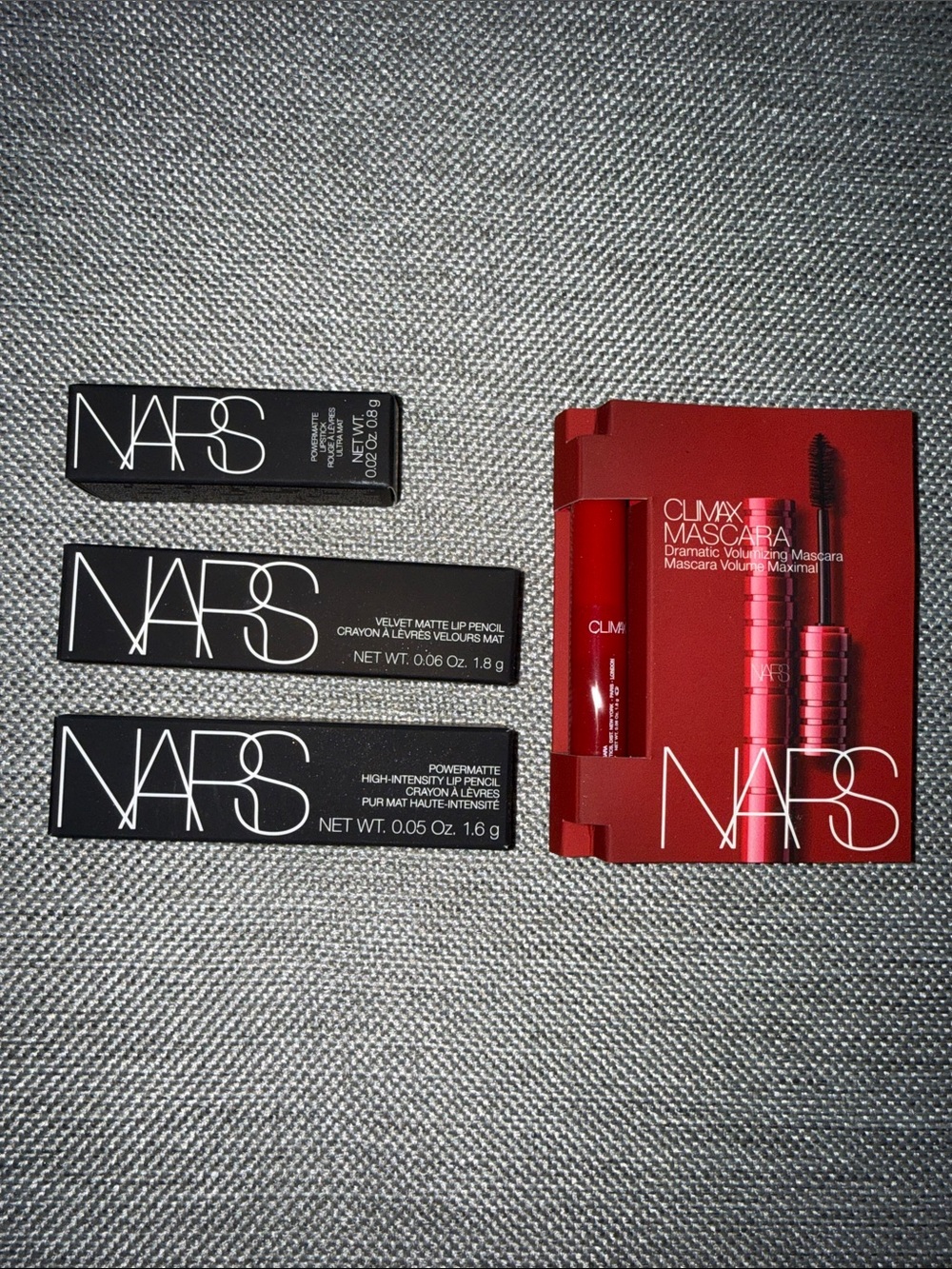4 pc NARS lip and eye makeup set brand new